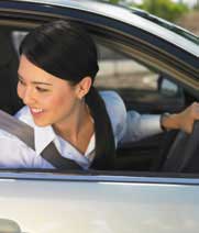 woman reversing