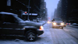 trucks in snow