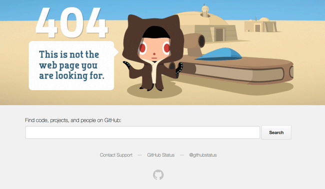 github error page