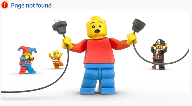 lego error page