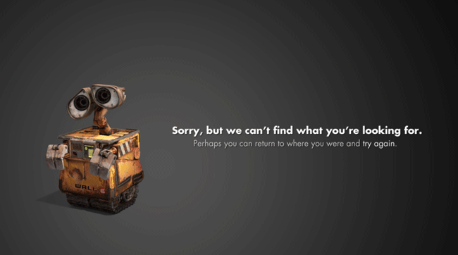 pixar error page