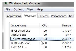 trustedinstaller high cpu