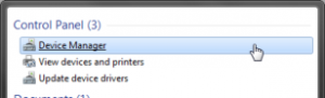 windows device manager control panel