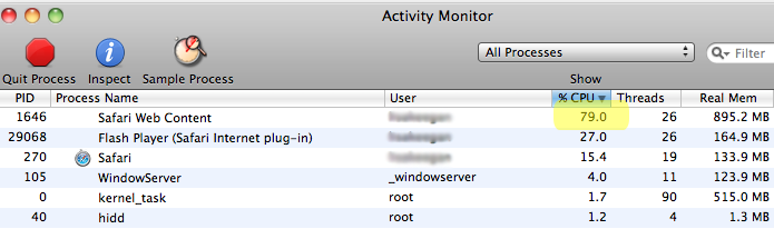 safari high cpu macbook