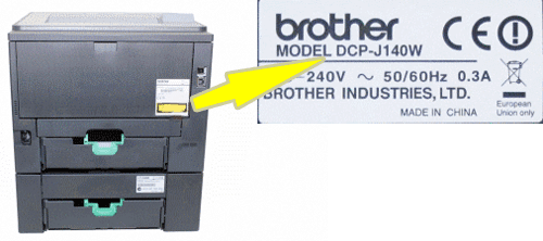 find brother model number