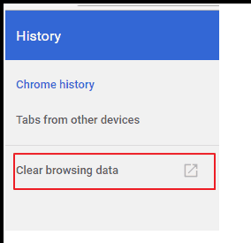 clear browsing data