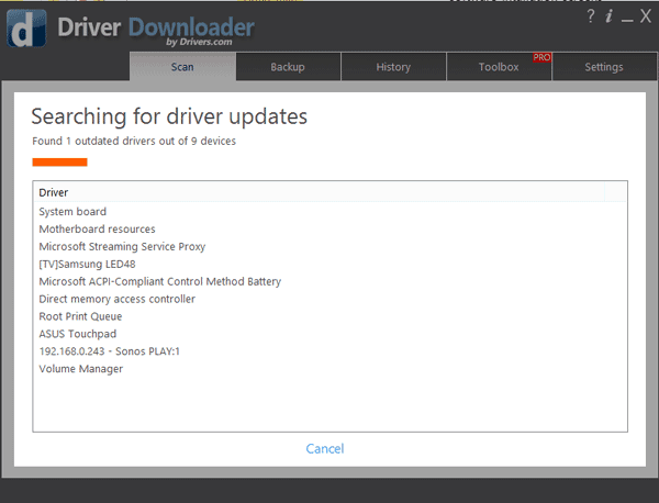 find driver updates