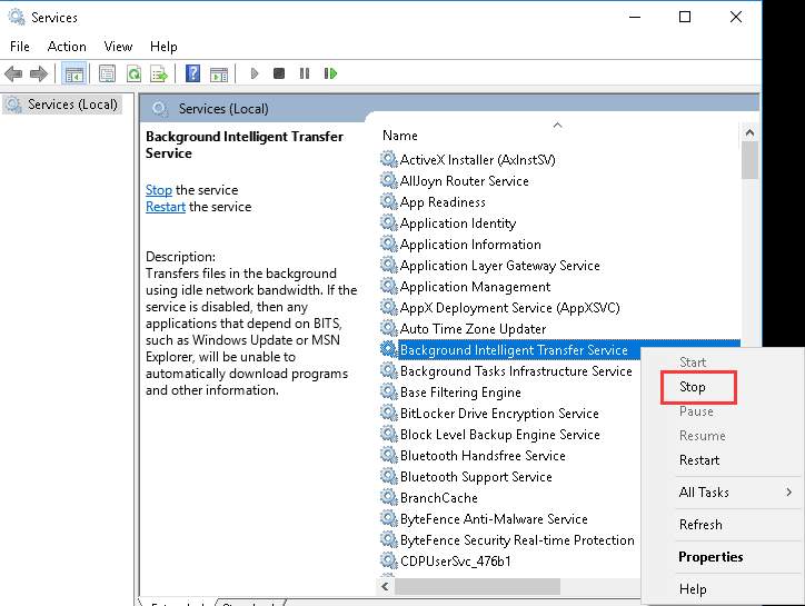 background intelligent service