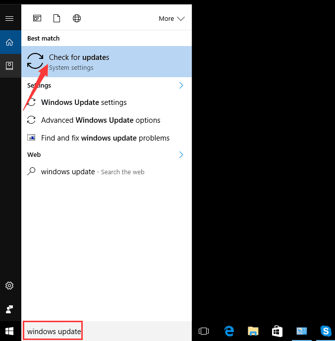 cortana check updates
