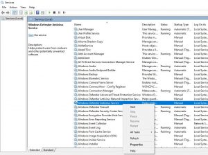 windows defender start