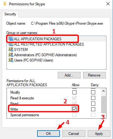 application packages write