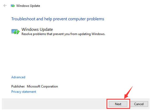 Win Upd - click next
