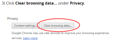 clear browsing data