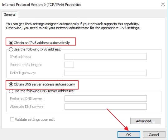 IPv6 obtain IP auto