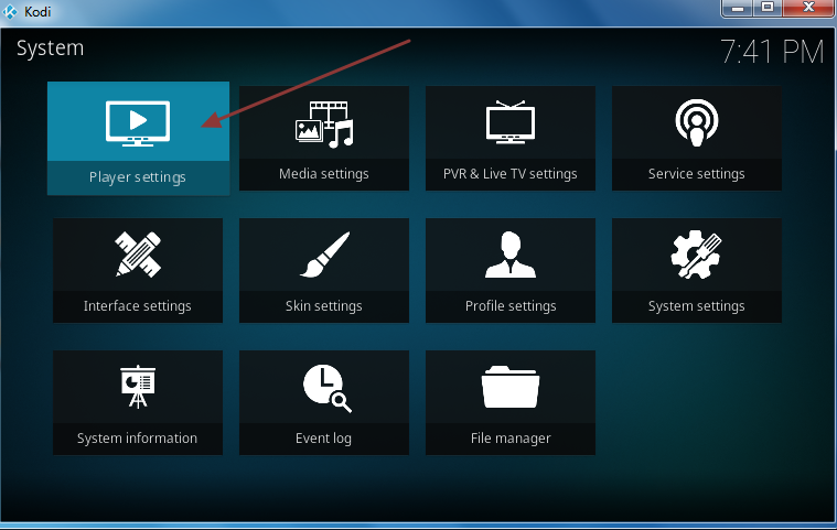 Kodi Settings