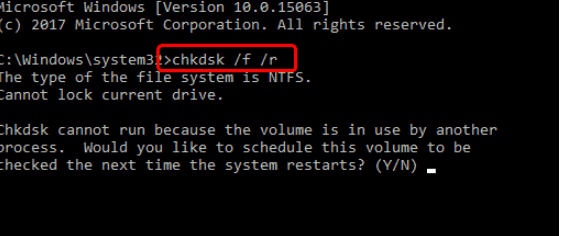 run chkdsk