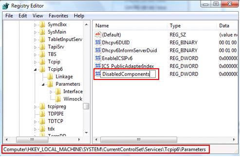 disabledcomponents-ipv6