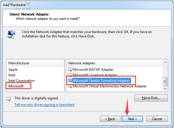 microsoft teredo adapter