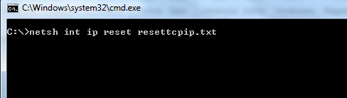 netsh TCP-IP reset