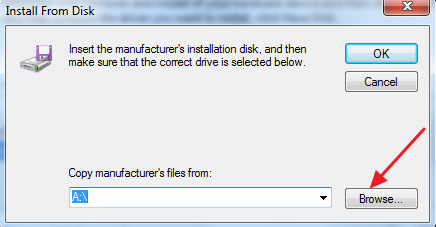 browse driver file