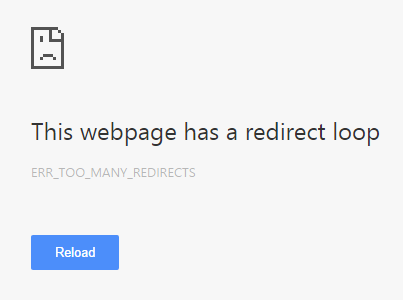 ERR-TOO-MANY-REDIRECTS error