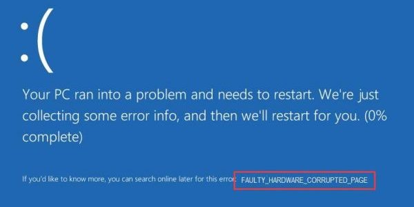Faulty Hardware Corrupted Page BSOD error