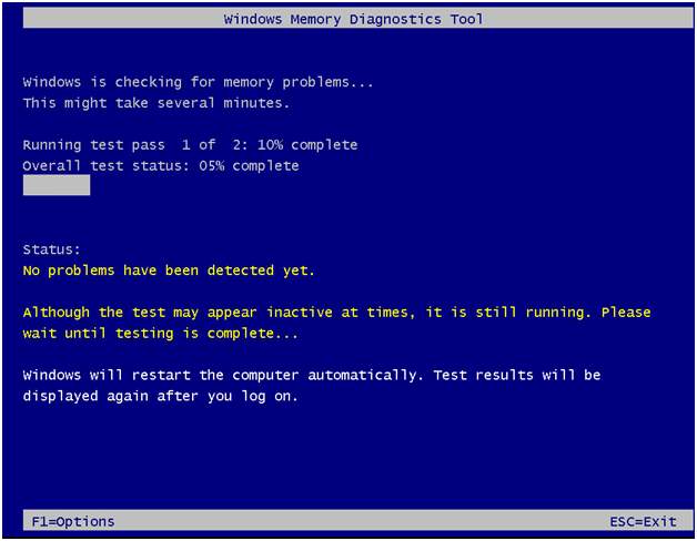 memtest screen