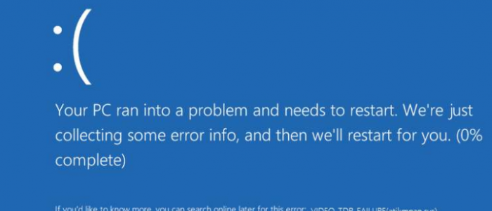 Video TDR Failure error