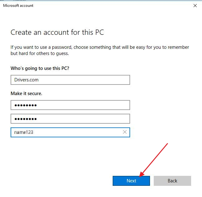 create account