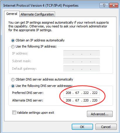 use dns addresses