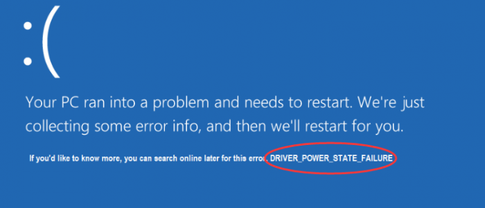Driver Power State Failure error in Windows
