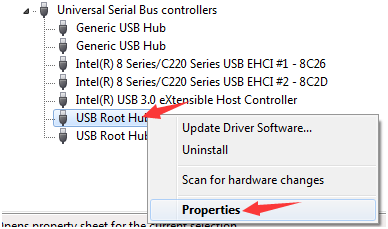 usb properties