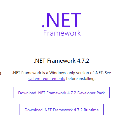 Download .NET Framework 4.7.2