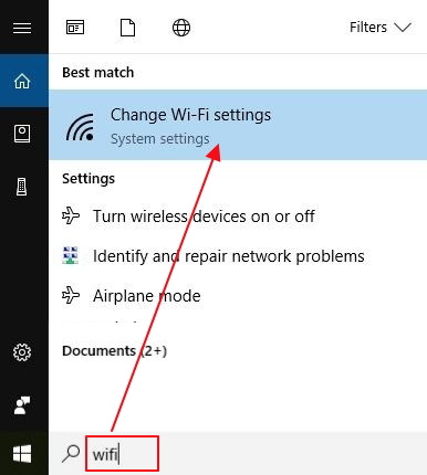 change wifi settings