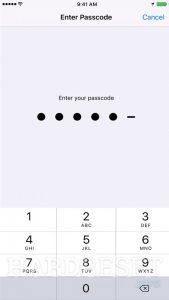 enter passcode
