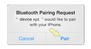 bluetooth pairing error