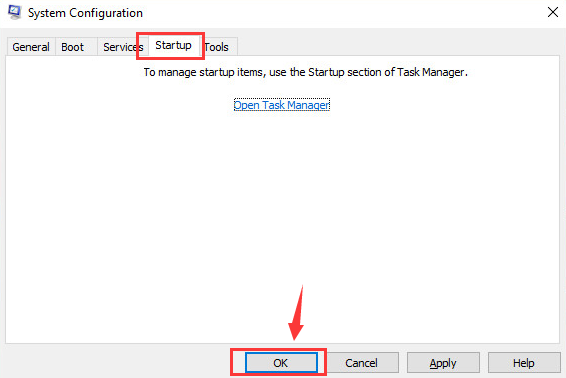 system configuration - OK