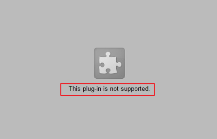 chrome plug in not supported