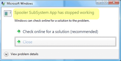 spoolsv.exe error