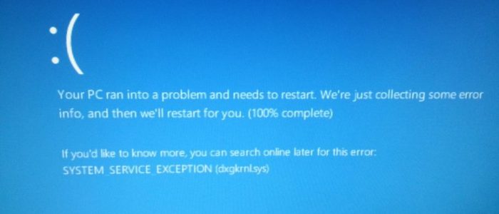 dxgkrnl.sys Blue Screen of Death error on Windows