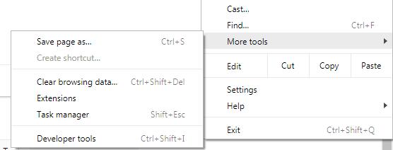 chrome more tools