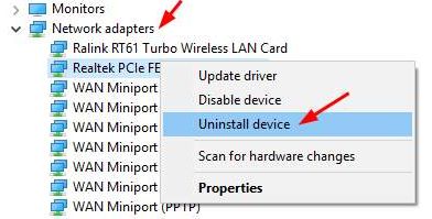 uninstall device