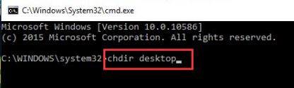 chdir desktop