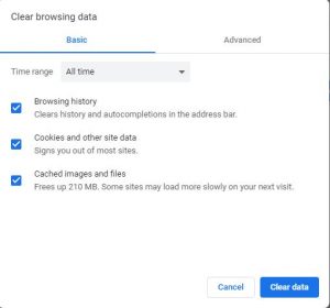 clear chrome data