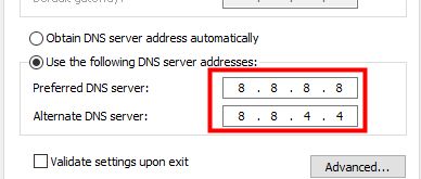 server addresses