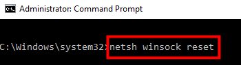 winsock reset