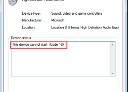 This Device Cannot Start Code 10