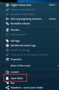 open folder