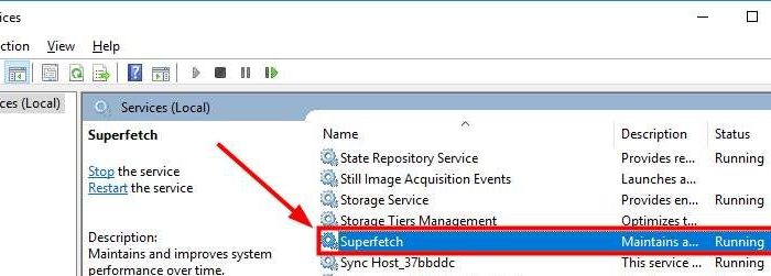 Enable or Disable Superfetch Service