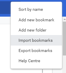 Import Bookmarks